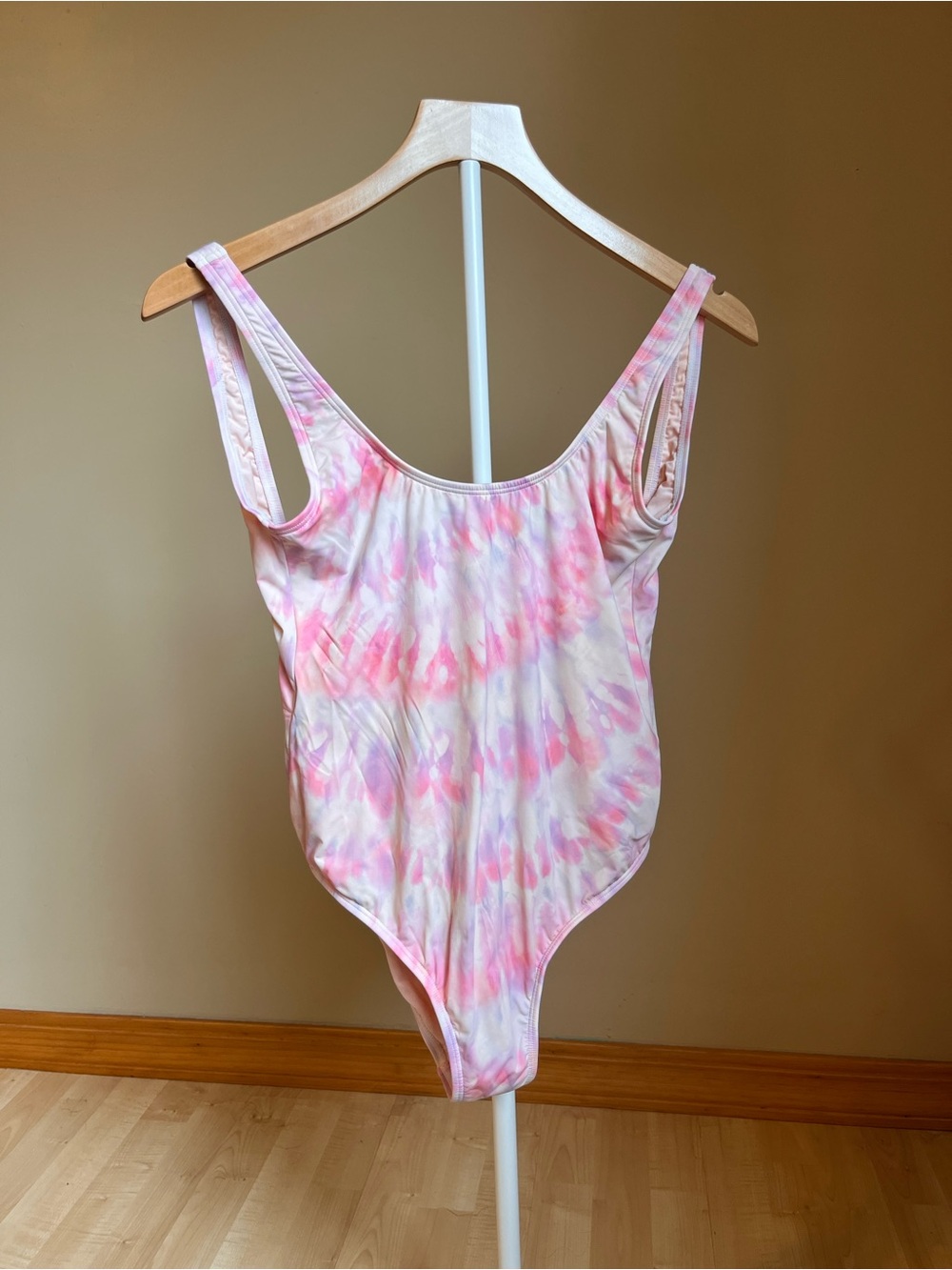 Girls Pink Tie-Dye One-Piece Swimsuit